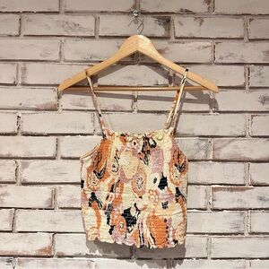 RVCA Revival Smocked Cami sleeveless top